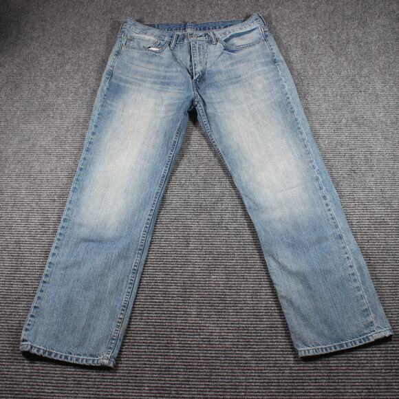 Levi’s 514 Men’s Jeans 36x30 Light Wash Straight Fit 100% Cotton - Picture 2 of 10